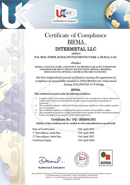 BIFMA Certificate