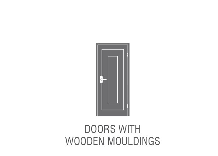 Doors with Wooden Mouldings
